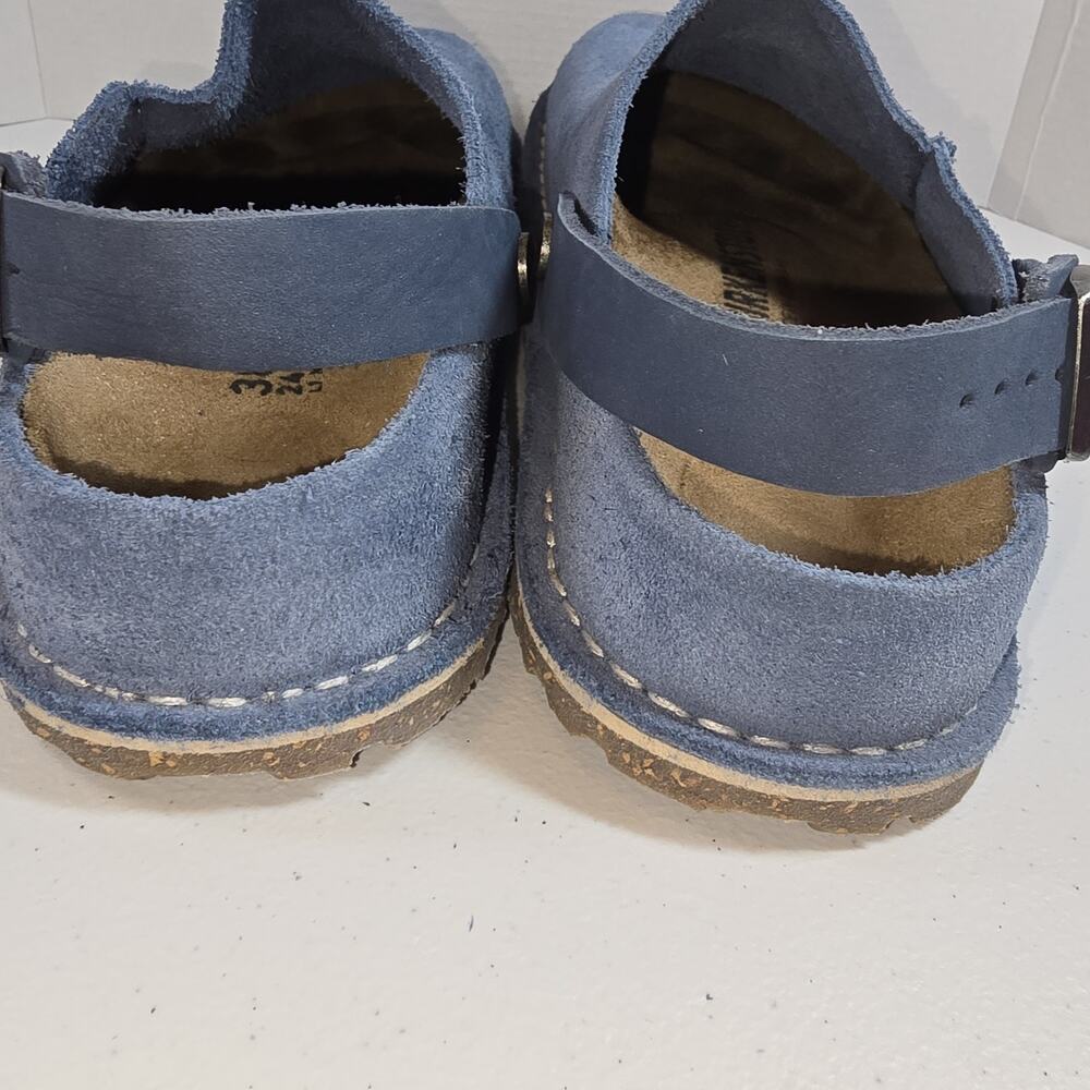 Birkenstock Lutry Premium Suede Elemental Blue EU38/ W 7-7.5 NWOB - Picture 9 of 11